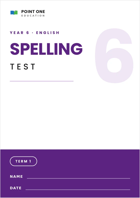 Primary English Spelling Test cover