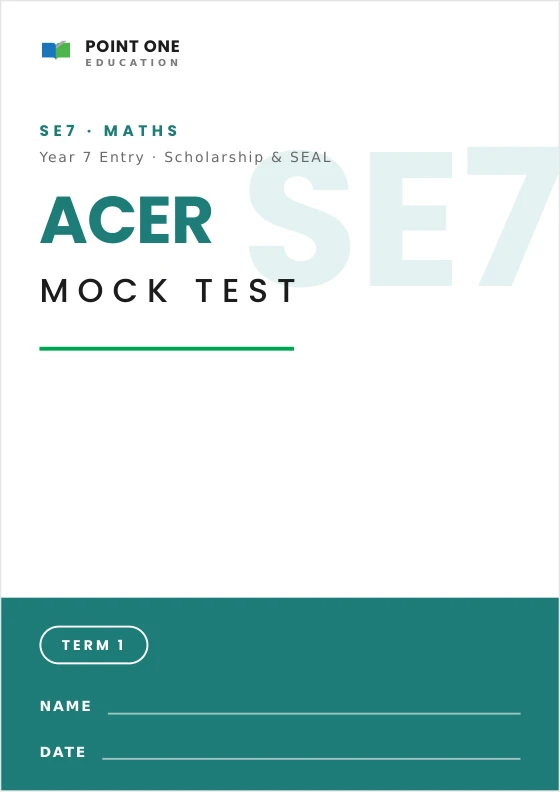 SE7 Maths & Reasoning ACER Mock Test cover