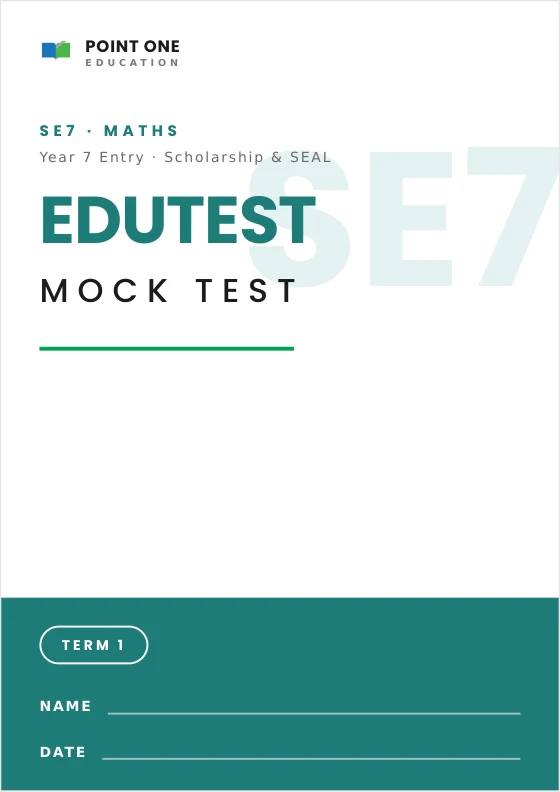 SE7 Maths & Reasoning Edutest Mock Test cover