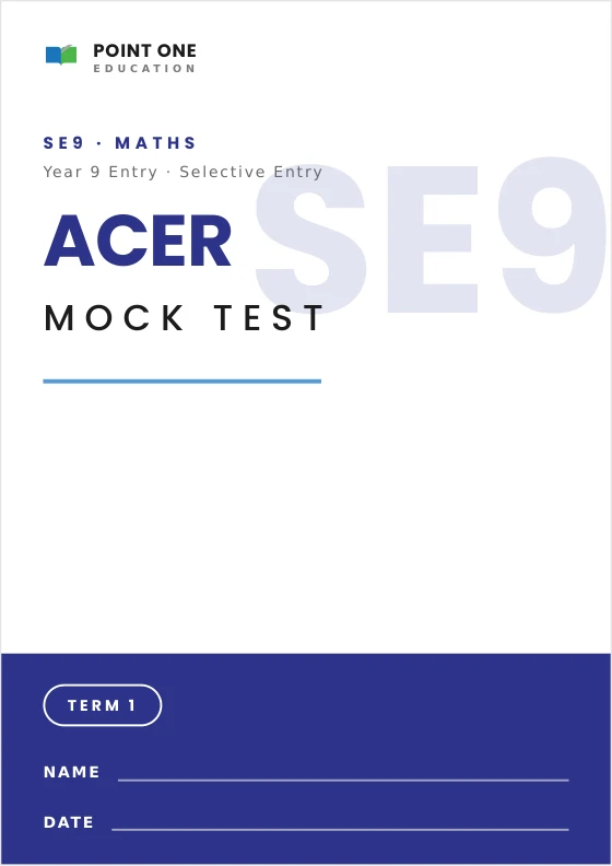 SE9 Maths & Reasoning ACER Mock Test cover